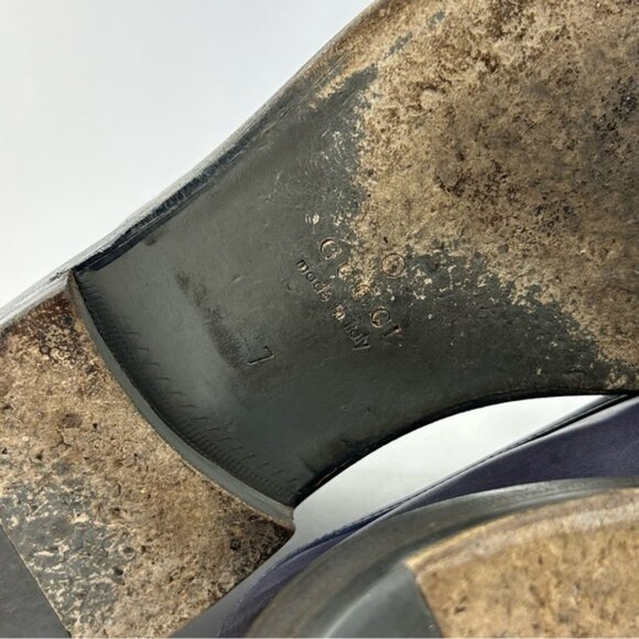 GUCCI Purple Leather Horsebit Loafers Size 7 - Picture 10 of 10